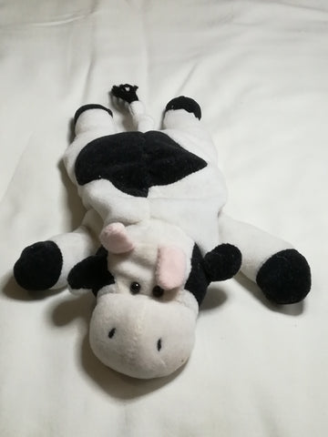 Black, White & Baby Pink Ears Cow Bean Bag