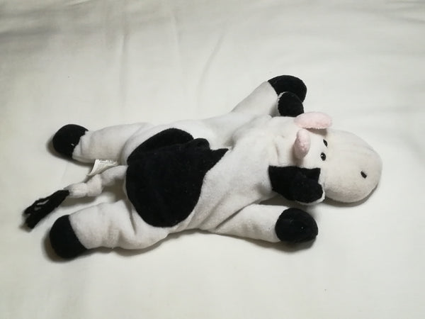 Black, White & Baby Pink Ears Cow Bean Bag