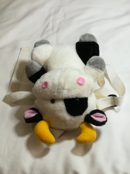 Black, White, Pink, Grey & Yellow Cow Mini Backpack