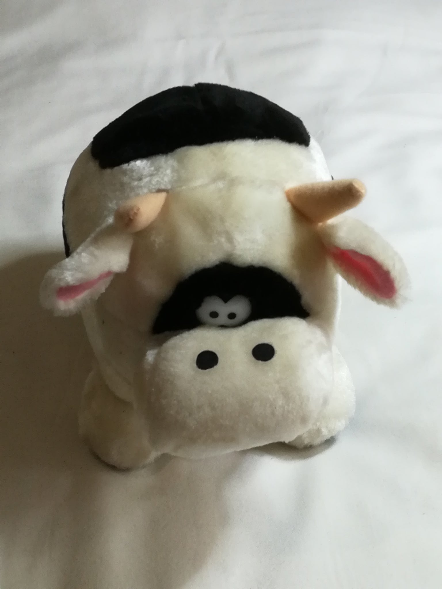 Black, White & Pink Cow Plush Toy