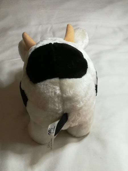Black, White & Pink Cow Plush Toy