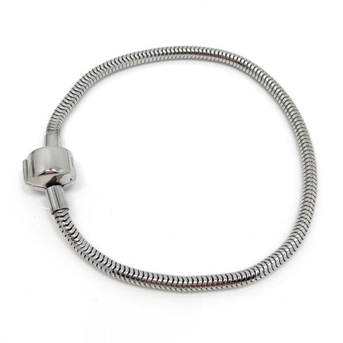 Bracelet (Stainless Steel) Fits Pandora Beads (Empty) - 20 cm