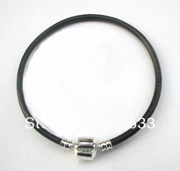 Leather Bracelet fits Pandora Beads (Empty) - 17 cm