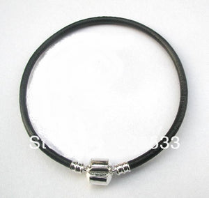 Leather Bracelet fits Pandora Beads (Empty) - 17 cm