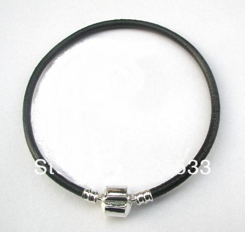 Leather Bracelet fits Pandora Beads (Empty) - 17 cm