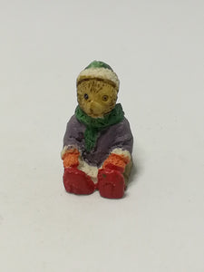 Miniature Christmas Teddy Bear - Style 1 (Miniature, suitable for printer's tray)