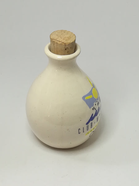 Small Ceramic 'Club Mykonos' Bottle & Cork