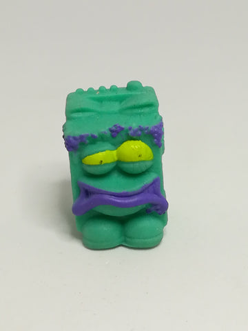 Miniature Turquoise Blue Pencil Popper Purple Hair & Mouth & Yellow Eye (Miniature, suitable for printer's tray)