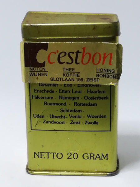 Small Vintage Tea Tin with French 'Cestbon Thee' Title