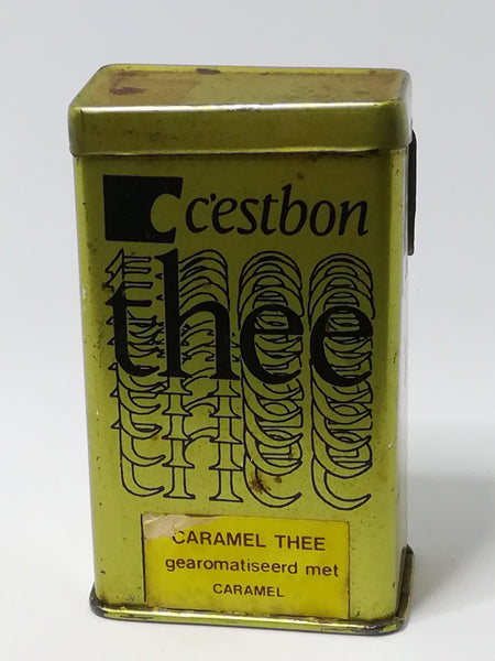 Small Vintage Tea Tin with French 'Cestbon Thee' Title