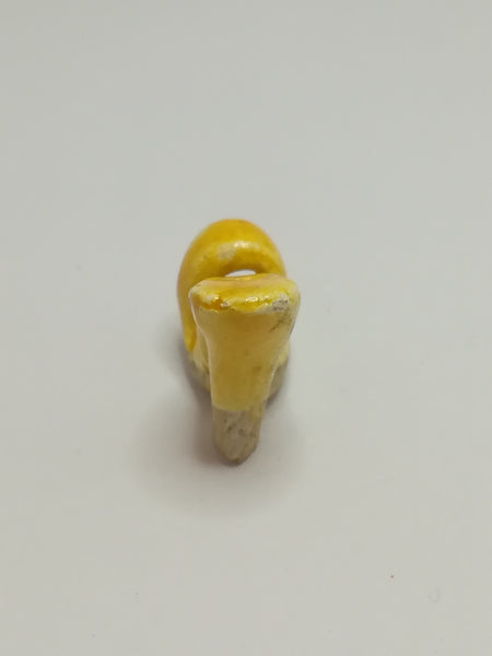 Miniature Single Yellow Ceramic High Heel Open Toe Shoes (Miniature, suitable for printer's tray)