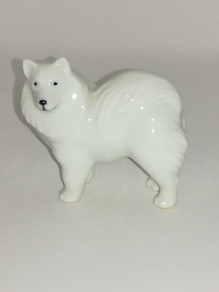 Miniature All White Ceramic 'Lassie' Style Dog (Miniature, suitable for printer's tray)