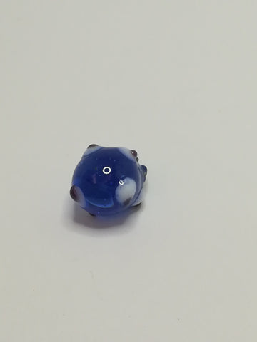 Miniature Blue & White Murano 'Evil Eye' Bead Keyring (Miniature, suitable for printer's tray)
