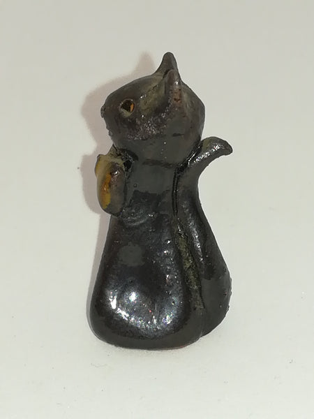 Miniature Black Cat Wearing Bow Tie (Miniature, suitable for printer's tray)