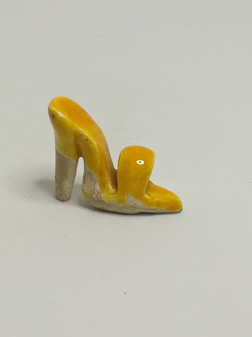 Miniature Yellow Clay High Block Heel Open Toe Sandal (Miniature, suitable for printer's tray)