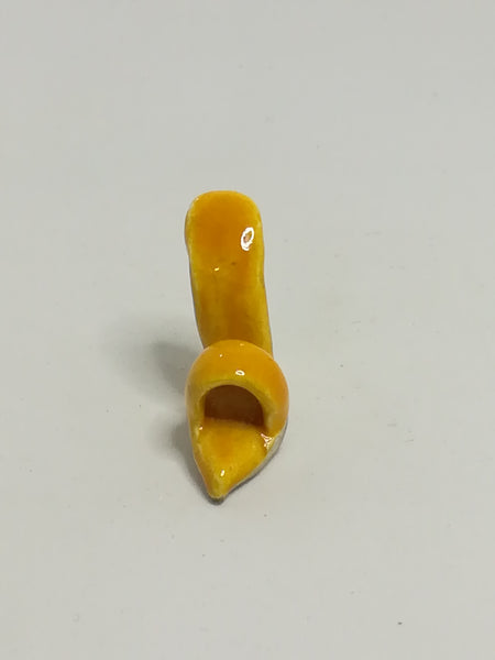 Miniature Yellow Clay High Block Heel Open Toe Sandal (Miniature, suitable for printer's tray)