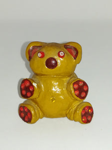Miniature Brown & Red Teddy Bear (Miniature, suitable for printer's tray)