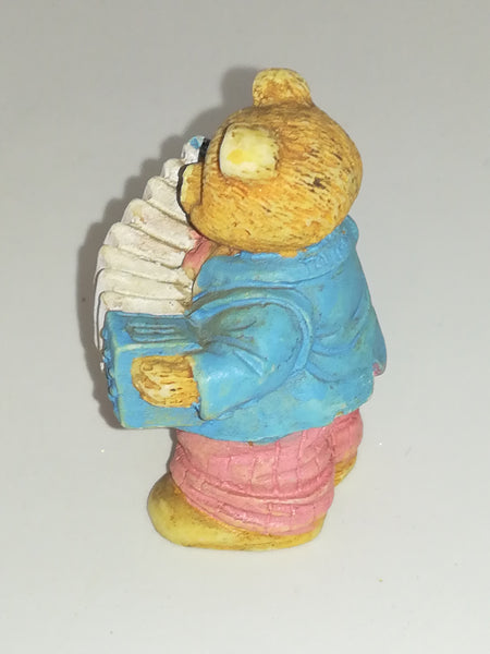 Miniature Teddy Bear Playing an Accordion (Miniature, suitable for printer's tray)