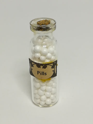 Miniature Bottle White Pills (Miniature, suitable for printer's tray)