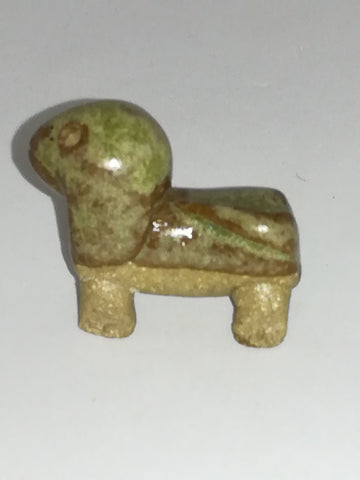 Miniature Dark Green Gemstone Abstract 'Hound' Dog (Miniature, suitable for printer's tray)