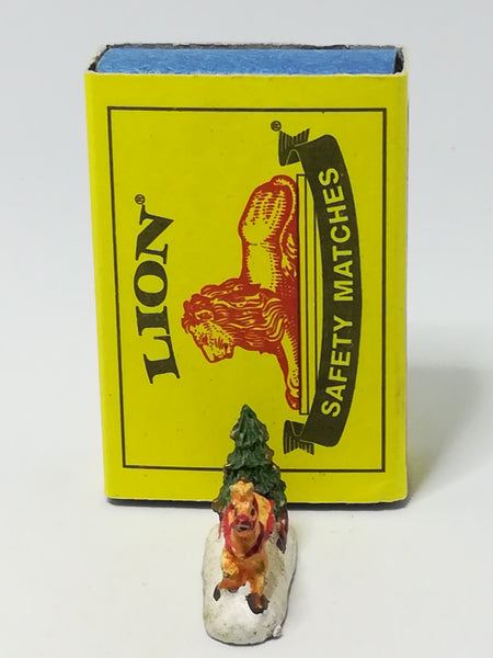 Miniature Reindeer Pulling Christmas Tree (Miniature, suitable for printer's tray)