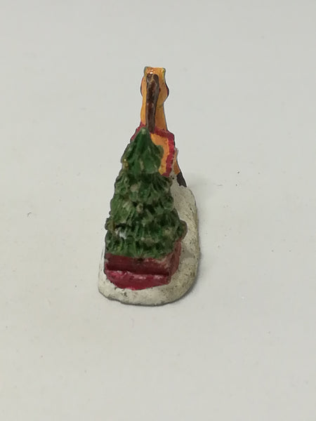 Miniature Reindeer Pulling Christmas Tree (Miniature, suitable for printer's tray)