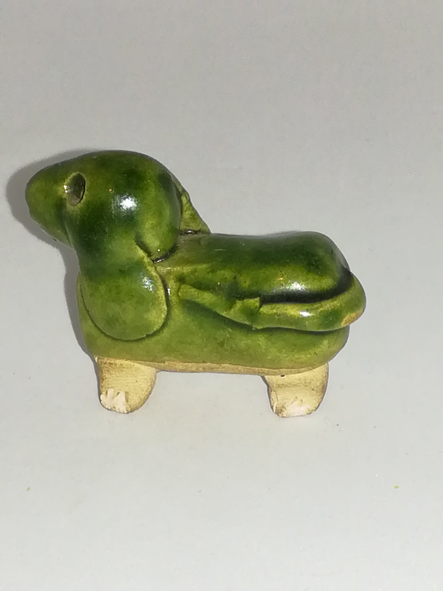 Miniature Abstract Ceramic Green Sheep (Miniature, suitable for printer's tray)