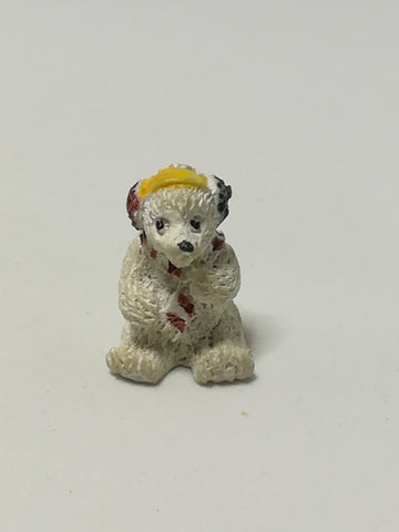 Miniature Polar Bear Wearing Scarf - Style 1 (Miniature, suitable for printer's tray)