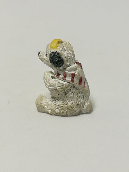 Miniature Polar Bear Wearing Scarf - Style 1 (Miniature, suitable for printer's tray)