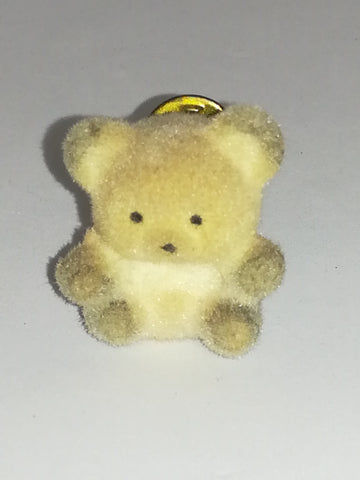 Miniature White & Grey Teddy Bear Pin (Miniature, suitable for printer's tray)