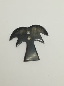 Miniature Plain Brown Wooden Palm Tree Outline Keyring (Miniature, suitable for printer's tray)