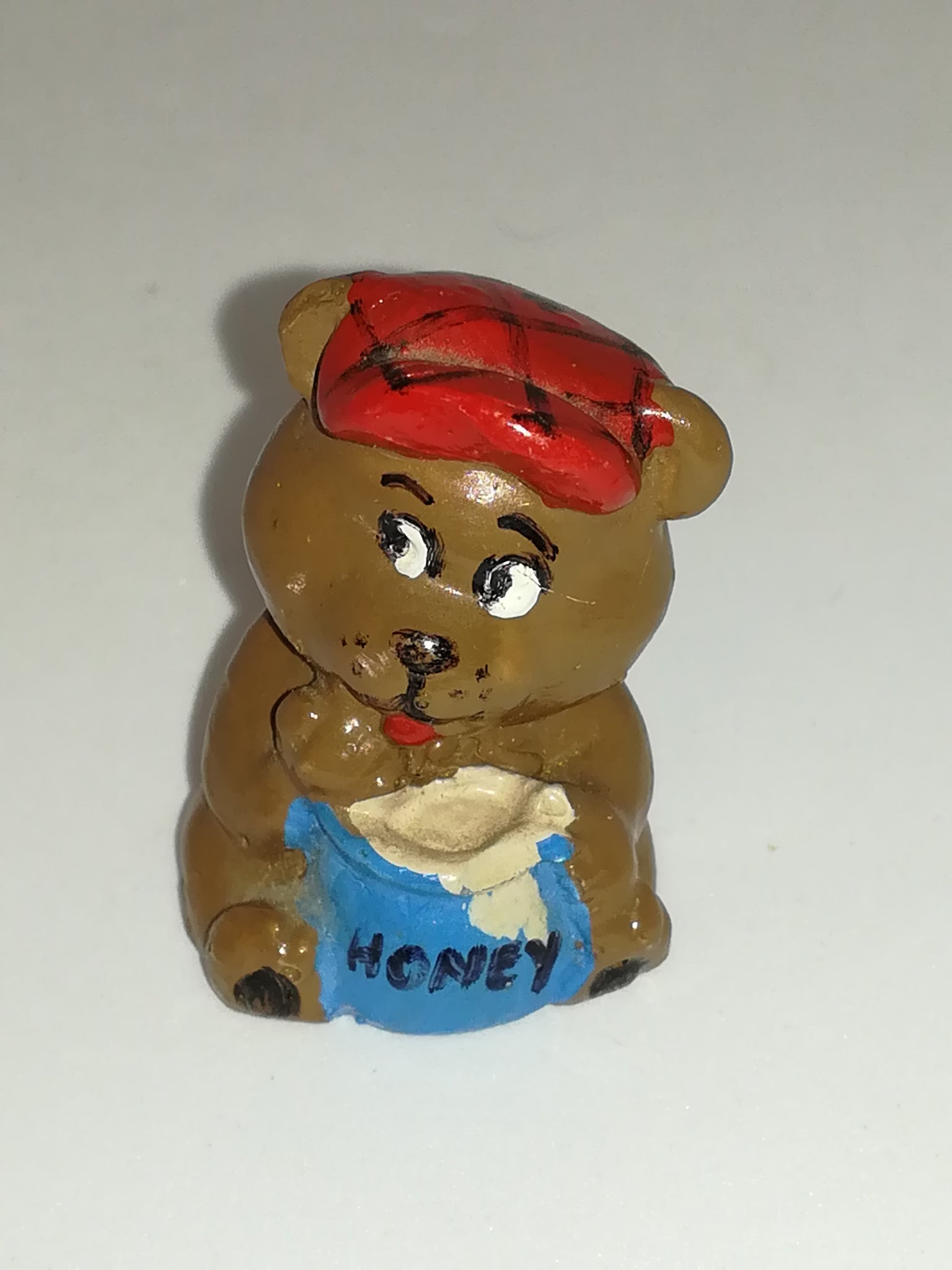 Miniature Winnie the Poo Style Bear Holding Honey Pot (Miniature, suitable for printer's tray)