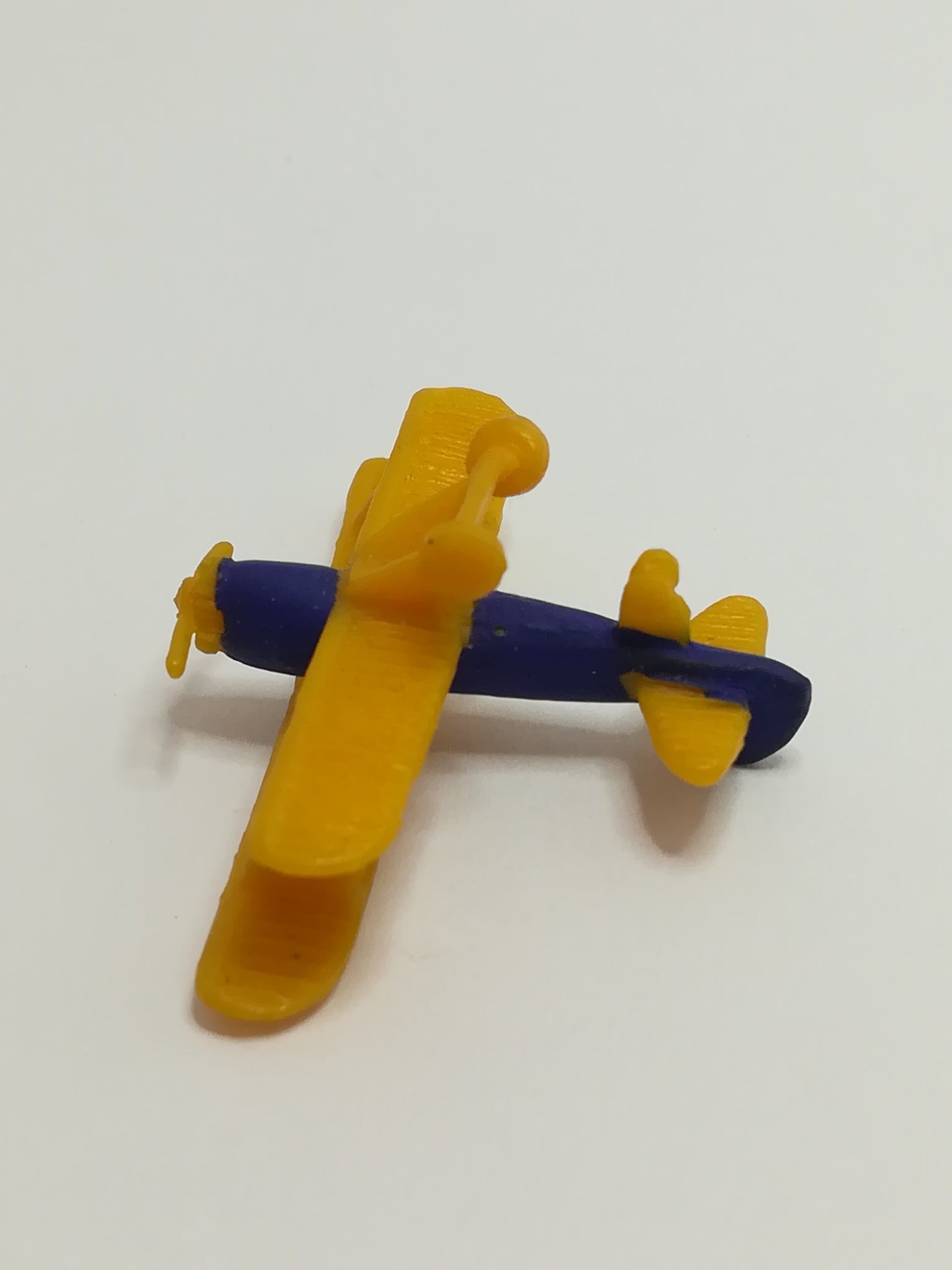 Miniature Blue & Orange Aeroplane - like Schleich (Miniature, suitable for printer's tray)