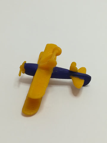 Miniature Blue & Orange Aeroplane - like Schleich (Miniature, suitable for printer's tray)