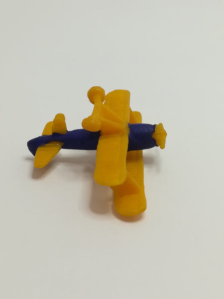 Miniature Blue & Orange Aeroplane - like Schleich (Miniature, suitable for printer's tray)