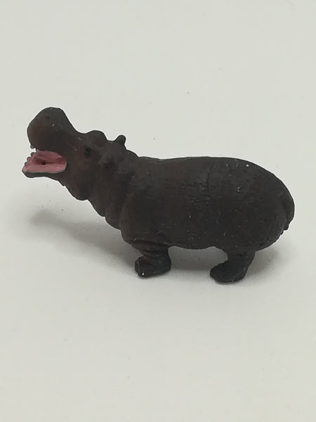 Miniature Dark Gray & Pink Hippopotamus (Miniature, suitable for printer's tray)