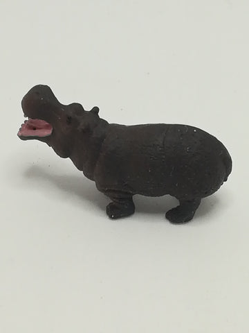 Miniature Dark Gray & Pink Hippopotamus (Miniature, suitable for printer's tray)