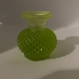 Miniature Peridot Green Glass Faceted Vase (Miniature, suitable for printer's tray)