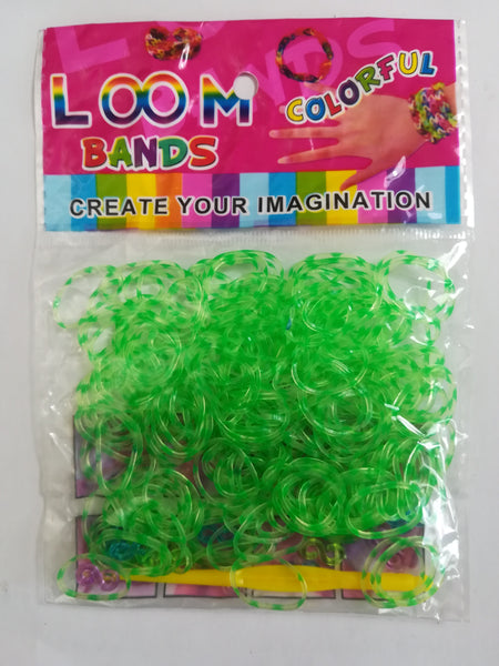 Loom Bands: Green and Clear