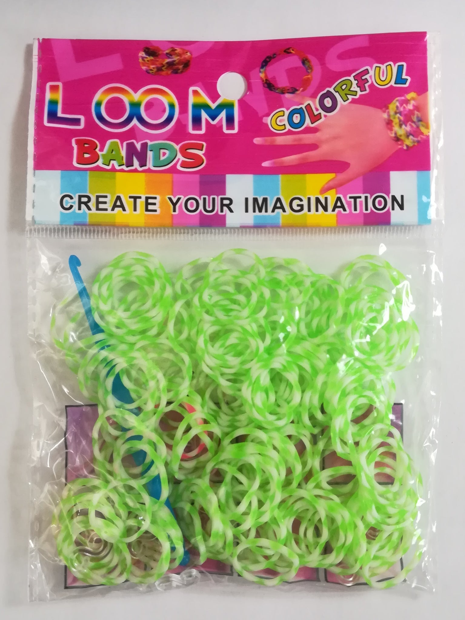 Loom Bands: Green and White