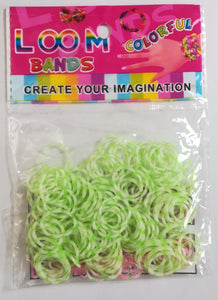Loom Bands: Light Green and White